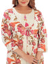 Amchoor Pink Cotton Floral Print Indo Fusion Dress for Women's