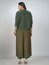 Amchoor Green Viscose Silk Digital Prints Co-Ord Sets for Womens