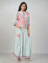 Amchoor Pink Cotton Linen Paisley Co-ord Set for Womens