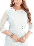 Amchoor Aqua Kota Embroidered Print Kurti Set for Women's