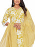 Amchoor Green Cotton Floral Print KURTI SET for Women's
