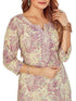 Amchoor Mauve Cotton Floral Print Kurti Set for Women's