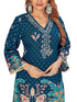 Amchoor Blue with Golden Polka Dot Zari Patterned Cotton Kurti Set for Women's