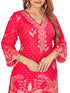 Amchoor Pink with Golden Polka Dot Zari Patterned Cotton Kurti Set for Women's