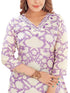 Amchoor Purple Muslin Floral Print Kurti Set for Women's