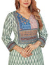 Amchoor Green Cotton Digital Print Kurti Set for Women's