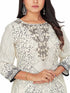 Amchoor Cream Rayon Floral Print KURTI SET for Women's