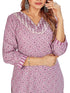 Amchoor Purple Cotton Batik Pattern Kurti Set for Women's