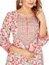 Amchoor Pink Cotton Floral Print Kurti Set for Women's