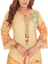 Amchoor Beige Cotton Floral Print Kurti Set for Women's