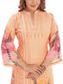 Amchoor Peach Cotton Floral Print Kurti Set for Women's