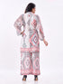Amchoor Grey Muslin Digital Prints Kurti Pant Set for Womens