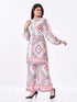 Amchoor Grey Muslin Digital Prints Kurti Pant Set for Womens
