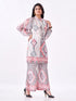 Amchoor Grey Muslin Digital Prints Kurti Pant Set for Womens