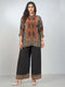 Amchoor Black Crepe Digital Prints Kurta and Trouser Set for Womens