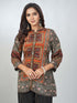Amchoor Black Crepe Digital Prints Kurta and Trouser Set for Womens