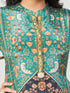 Amchoor Green Crepe Floral Kurti Pant Set for Womens