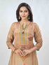 Amchoor Beige Crepe Digital Prints Kurta And Trouser Set For Womens