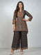 Amchoor Black Viscose silk Digital Prints Kurta and Trouser Set for Womens