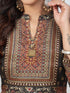 Amchoor Black Viscose silk Digital Prints Kurta and Trouser Set for Womens