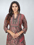 Amchoor Maroon Viscose silk Digital Prints Kurta and Trouser Set for Womens