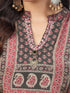 Amchoor Maroon Viscose silk Digital Prints Kurta and Trouser Set for Womens