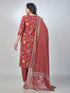 Amchoor Maroon Cotton Floral Kurta Sets For Womens