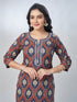 Amchoor Blue Cotton Floral Kurta Sets For Womens