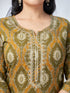 Amchoor Green Cotton Floral Kurta Sets For Womens