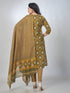 Amchoor Green Cotton Floral Kurta Sets For Womens