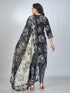 Amchoor Black Cotton Floral Kurta Sets For Womens