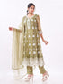 Amchoor Green Polyester Embroidered Kurti Set for Womens