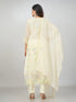 Amchoor Cream Polyester Embroidered Kurti Set for Womens