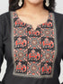Amchoor Black Cotton Solid Kurti Set for Womens