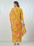 Amchoor Mustard Russian Silk Solid Kurta Sets For Womens