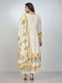 Amchoor Yellow Chanderi Floral Kurta Sets for Womens