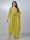Amchoor Green Mul Chanderi Embroidered Kurta Sets For Womens
