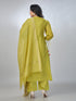 Amchoor Green Mul Chanderi Embroidered Kurta Sets For Womens