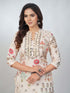 Amchoor Cream organza jacquard Bandhani Kurta Sets for Womens