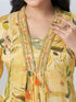 Amchoor Yellow Chinon Floral Kurta Sets For Womens