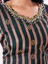 Amchoor Green Raw silk Digital Prints Kurti Set for Womens