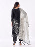 Amchoor Black Organza Sequined Kurti Set for Womens