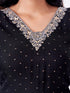 Amchoor Black Organza Sequined Kurti Set for Womens