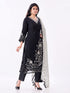 Amchoor Black Organza Sequined Kurti Set for Womens