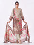 Amchoor Grey Tissue Floral Kurti Set for Womens