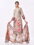 Amchoor Grey Tissue Floral Kurti Set for Womens