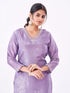 Amchoor Purple Tissue Digital Prints Kurti Set for Womens