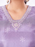Amchoor Purple Tissue Digital Prints Kurti Set for Womens