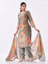 Amchoor Grey Tissue Digital Prints Kurti Set for Womens