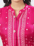 Amchoor Fuchsia Russian Silk Ethnic Motifs Kurta Sets For Womens